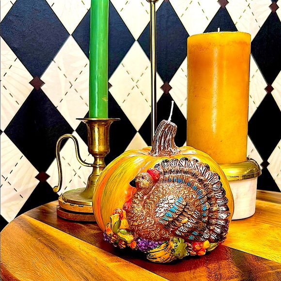 Sculptural Candle Turkey, Harvest & Pumpkin| Rustic & Elaborate Decor - Picture 9 of 16